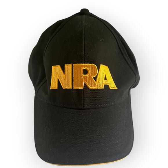 National Rifle Association NRA Baseball Cap Strapback Hat American Flag Black - Picture 1 of 3